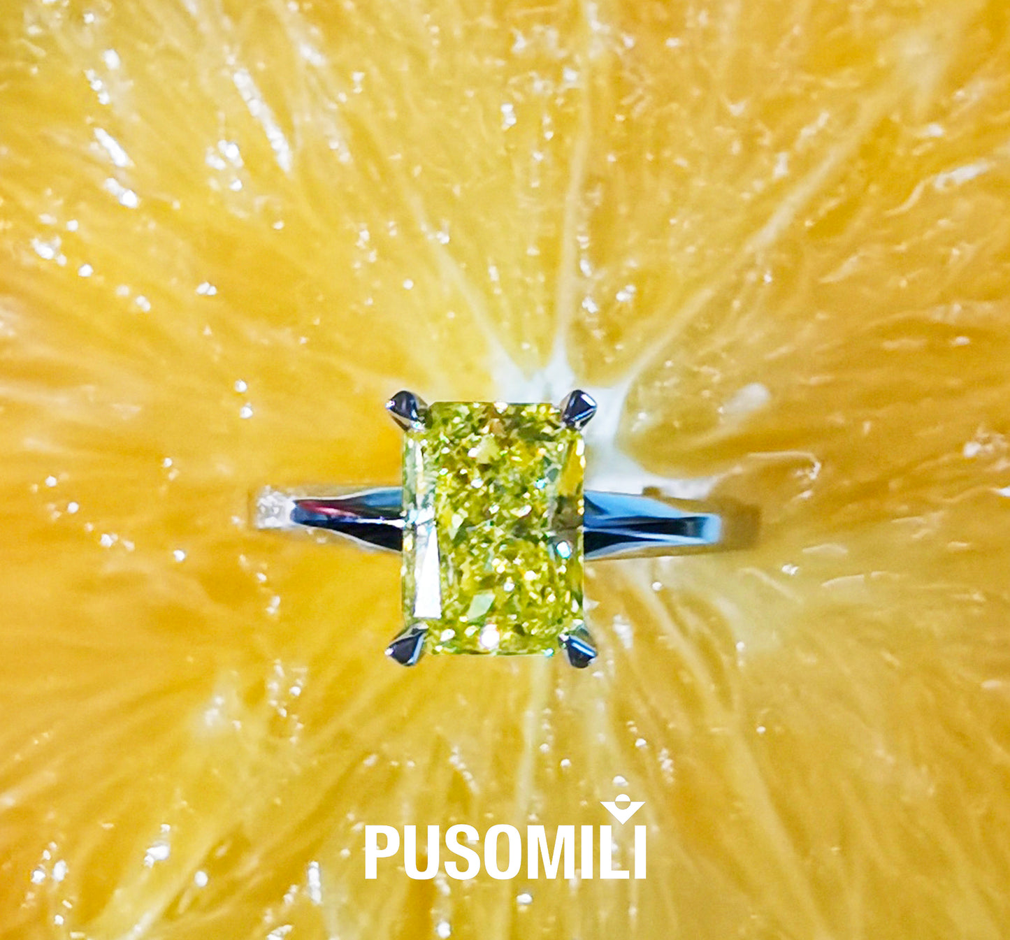 PUSOMILI V Yellow Diamond Ring