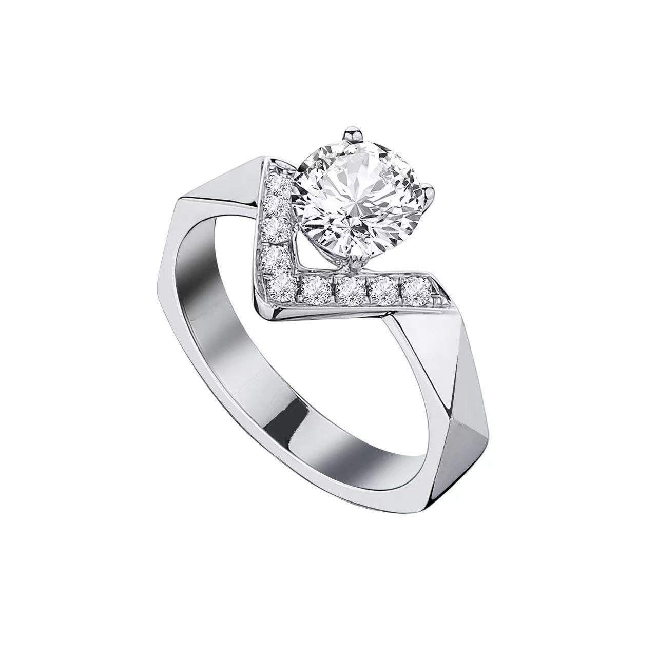 PUSOMILI V Magic Power Stacking Diamond Ring