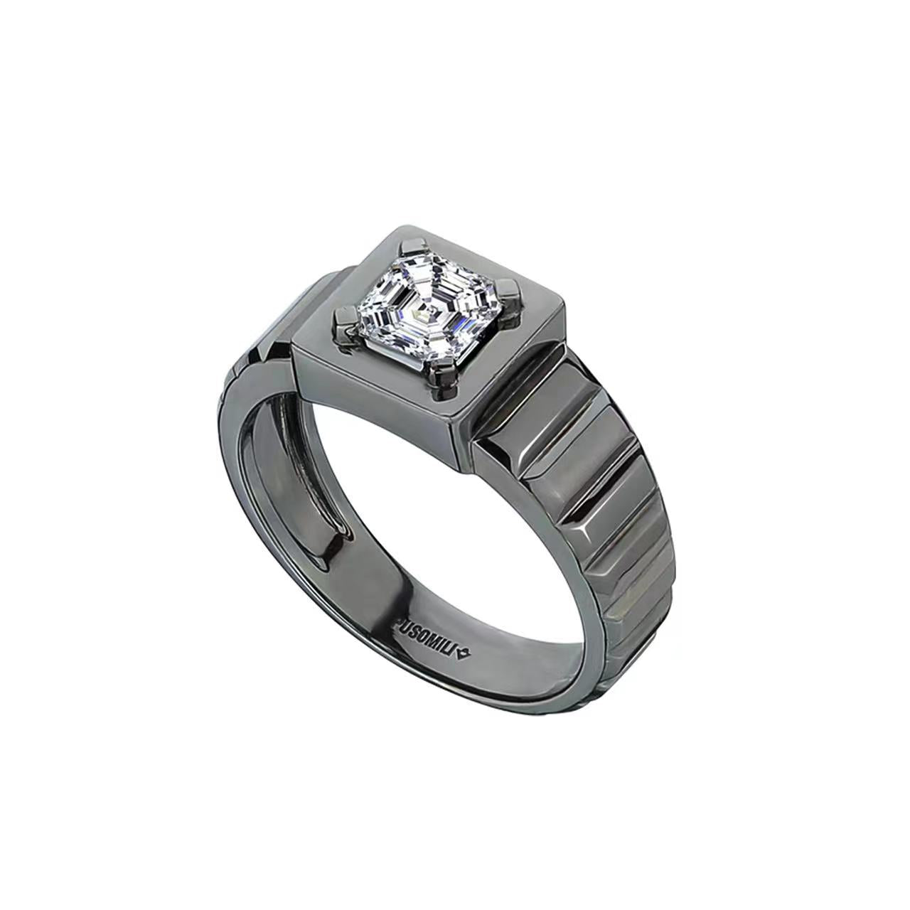 Sundial Diamond Ring（Black Gold）